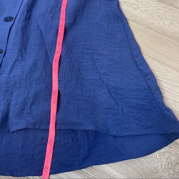 Habitat button pleat back tunic top blue - Picture 3 of 7